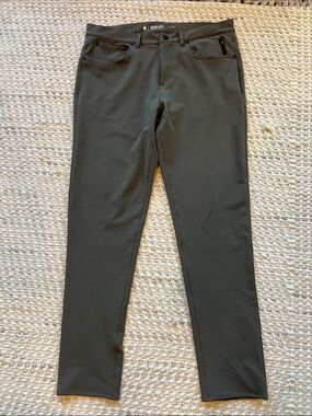 FourLaps Traverse Pant Athletic Fit Stretch Casual Green 33 x 32